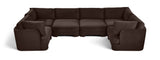 Hammond - Velvet Performance Fabric Upholstered 6 Piece U-Shaped Sectional