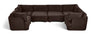 Hammond - Velvet Performance Fabric Upholstered 6 Piece U-Shaped Sectional