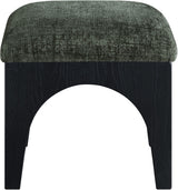 Lawson - Chenille Fabric Ottoman - Black Base