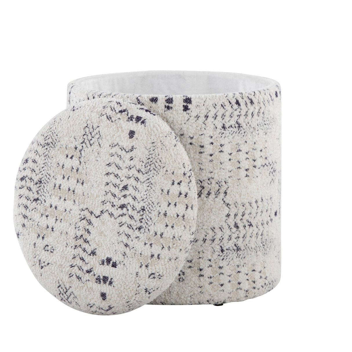 Tahoe - Aztec Ottoman - Ivory Cotton