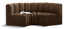 Arc - Velvet 3 Piece Modular U-Shaped Sofa