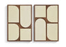 Icon - Mango Wood 2 Piece Wall Art