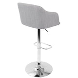 Campania - Adjustable Barstool With Swivel - Light Gray