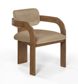 Cedra - Velvet Performance Fabric Upholstered Dining Chair (Set of 2) - Brown Frame