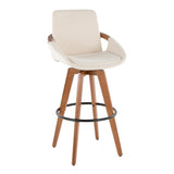 Cosmo - Fixed-Height Barstool - Walnut Bamboo Base