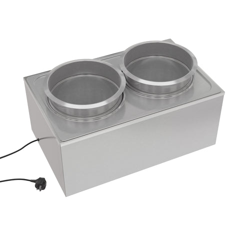 8 Qt. Two-Pot Electric Countertop Food Warmer With Faucet, CFW-4T.