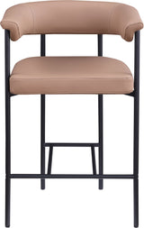 Malin - Faux Leather Counter Stool (Set of 2) - Tan