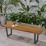 Intrinsic - Outdoor Dining Bench With Slat Top