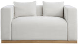 Alfie - Linen Textured Fabic Loveseat