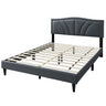 Bed With Nailhead Trim Accents, Upholstered Platform Frame