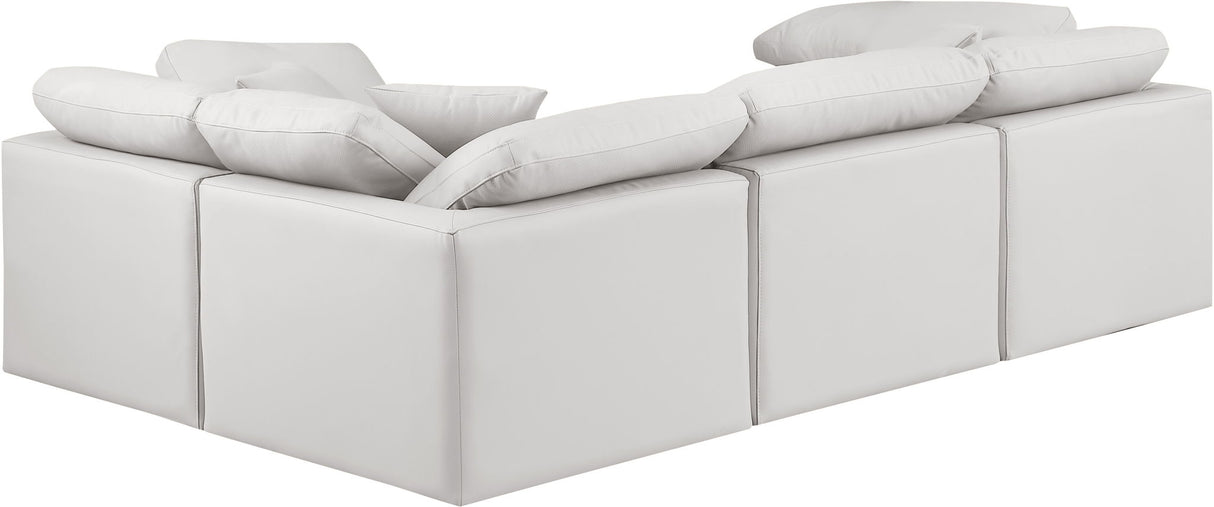 Indulge - Faux Leather 4 Piece Modular Corner Sectional
