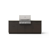 Blaze Sunrise 8-Ft Outdoor Kitchen Island w/ 32-Inch LTE+ Natural Gas Grill in Architectural Bronze w/ Aeris Countertop