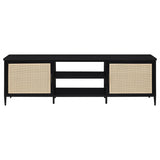 Amherst - 70" 2-Door Metal TV Stand Media Console - Black