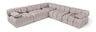 Orin - Velvet Fabric 5 Piece Modular Sectional
