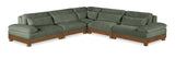 Turin - Fabric Upholstered 5 Piece Modular Sectional