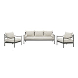 Leni - 3-Piece Outdoor Conversation Set - Moonveil / Warm Gray