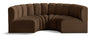 Arc - Velvet 4 Piece U-Shaped Modular Sofa