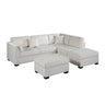 Sectional Sofa Set With Reversible Left / Right Chaise And Matching Cocktail Ottoman