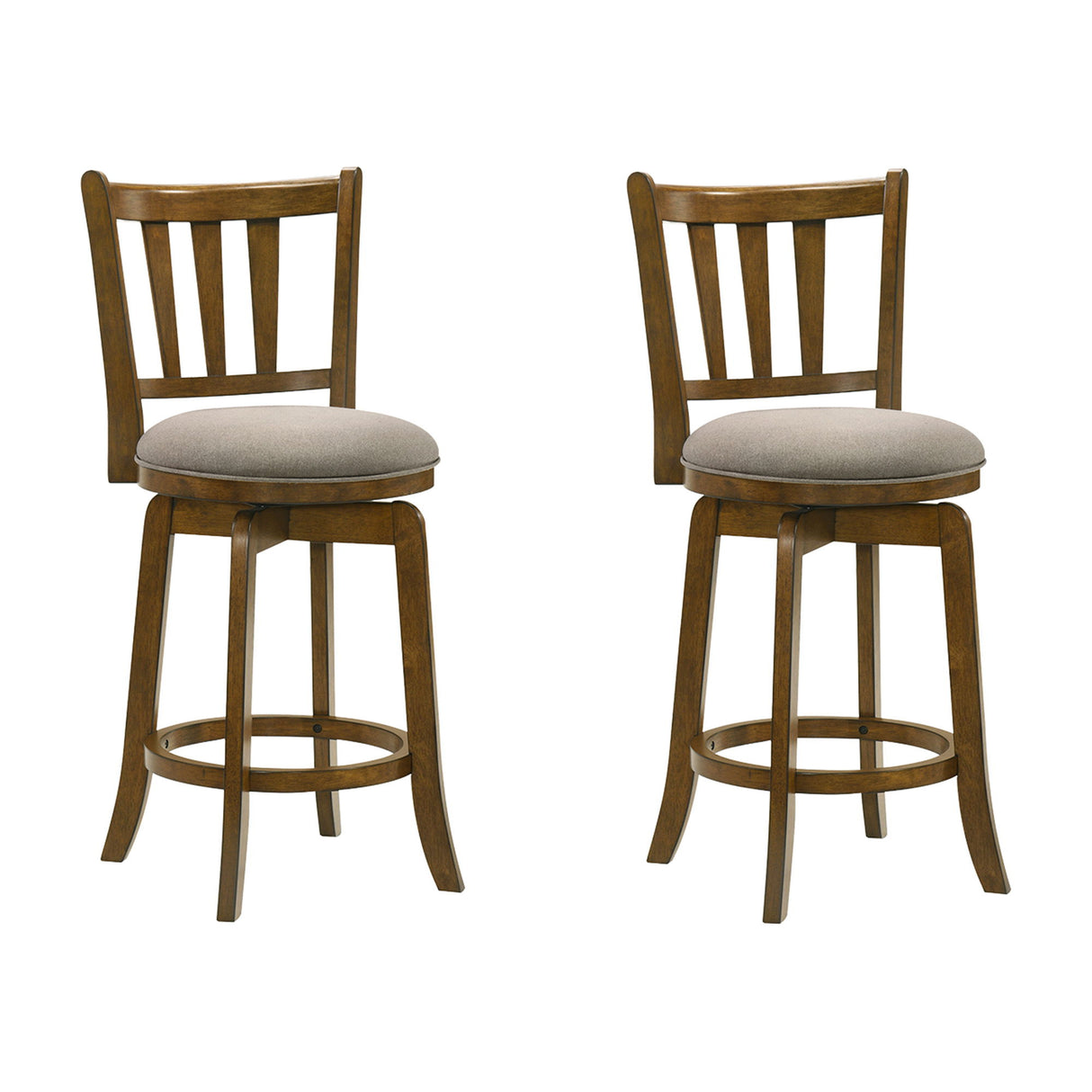Wren - Modern Farmhouse Swivel Wood Counter Height Kitchen Bar Stool