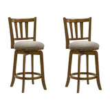 Wren - Modern Farmhouse Swivel Wood Counter Height Kitchen Bar Stool