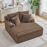 Oversized Chaise Lounge Chair Indoor With Pillows For Living Room