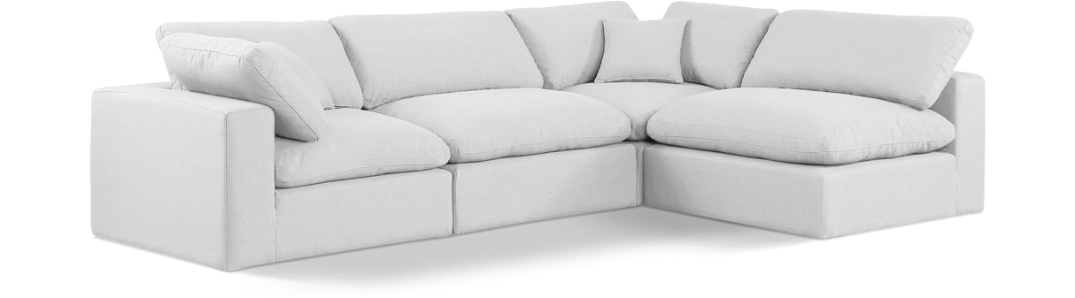 Comfy - 4 Piece Linen Fabric Modular Armless Sectional
