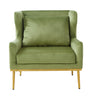Elegant Curved Armrest Accent Armchair