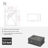 Modern Style Undermount Sink With Stainless Steel, Deep Single Bowl