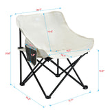 2 Pieces Outdoor Camping Chairs Folding / Portable, Comfortable Seating, Durable Steel Fram