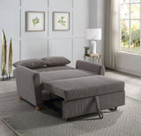 Justine - Convertible Sleeper Loveseat - Brown