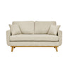 Upholstered Loveseat With Arms And Pillows