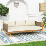 Claremont - 3 Seater Daybed Teak Acacia Wood Water Resistant Cushions