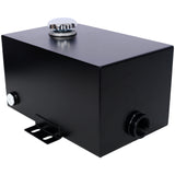Heavy Duty 5 Gallon Steel Hydraulic Fluid Reservoir Tank With Mounting Foot, 14 Gauge - Black