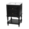 Retro Design Bathroom Vanity With Sink, 2 Drawer Storage Cabinet