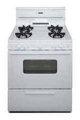 30 in. Freestanding Sealed Burner Spark Ignition Gas Range in White - (SMK240OP)