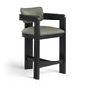 Sacha - Vegan Leather Upholstered Counter Stool With Black Base