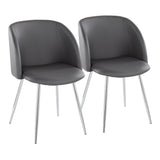 Luna - Contemporary Chair (Set of 2) - Chrome Legs