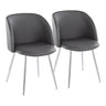 Luna - Contemporary Chair (Set of 2) - Chrome Legs