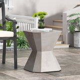 Outdoor, Lightweight Concrete Side Table - Natural