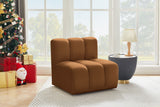 Arc - Velvet Straight Chair - Saddle