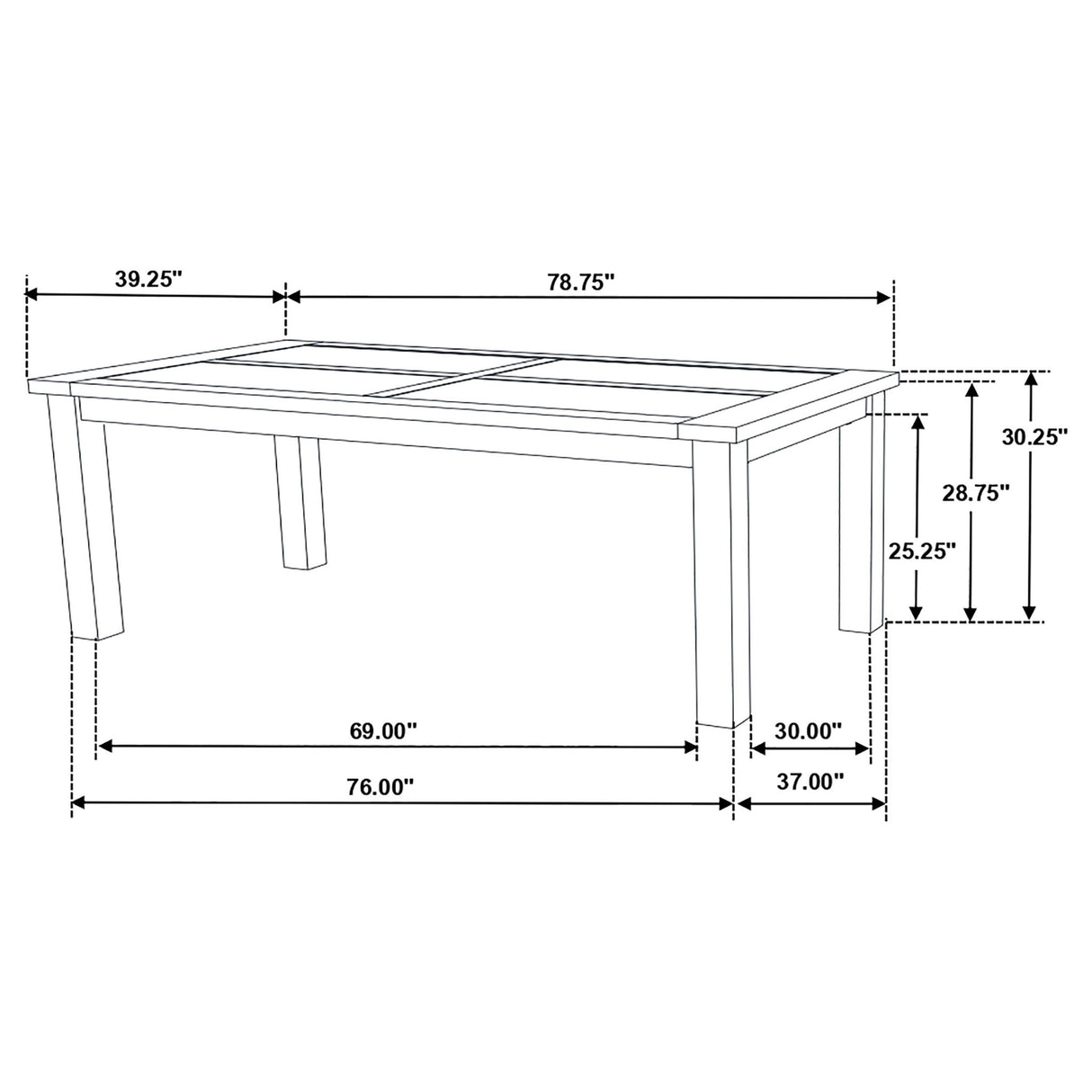 Guster - Rectangular Dining Table - Brown