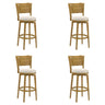 Winsley - Coastal Modern Swivel Wood Bar Height Kitchen Bar Stool