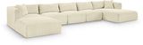Shaggy - 6 Piece Modular Sectional With Chaise And Ottoman
