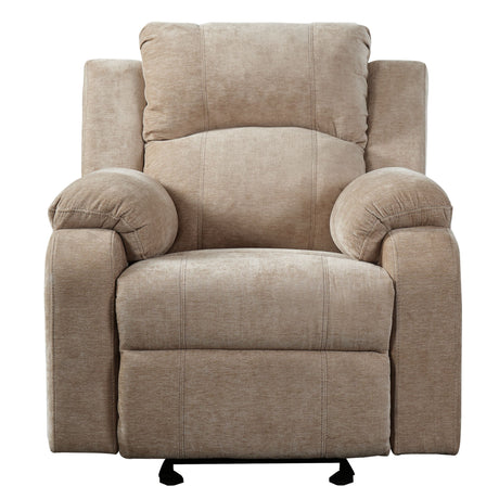 Upholstered Manual Recliner Chair With 3 Adjustable Backrest Positions