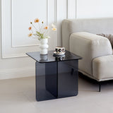 Modern Transparent Tempered Glass Sidetable