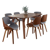 Folia - Fabrizzi 7 Piece Dining Set - Dark Gray