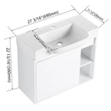 Wall Mounted Bathroom Vanity With Sink & Soft Close Door