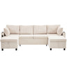 Sectional Sofa Bed With Pull Out Sleeper, USB Ports, Cup Holders