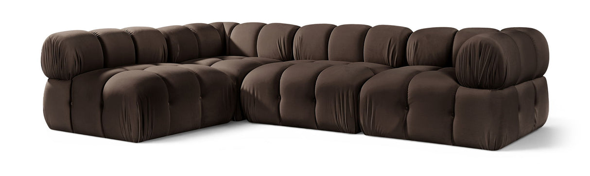 Orin - Fabric Velvet 4 Piece Modular Sectional