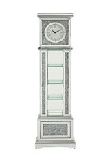 Noralie - 63" Standing Grandfather Clock With LED - Mirrored & Faux Diamonds